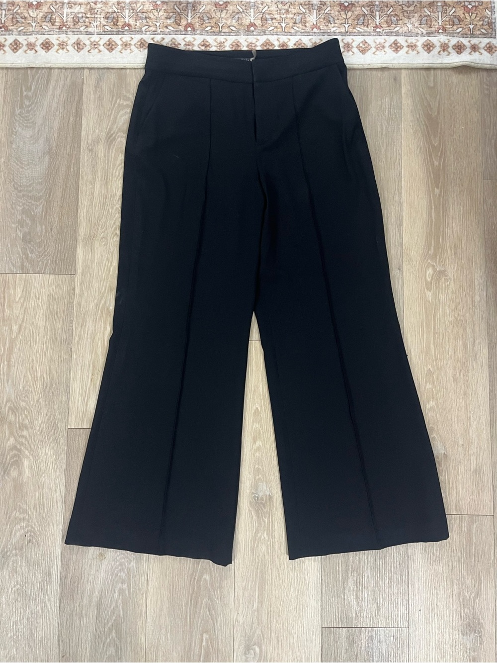 Alice + Olivia Black Wide-Leg Trousers